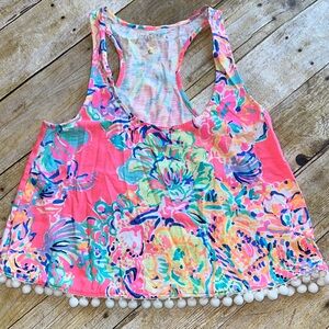 Lilly Pulitzer Shirley Pink Floral Tank Top